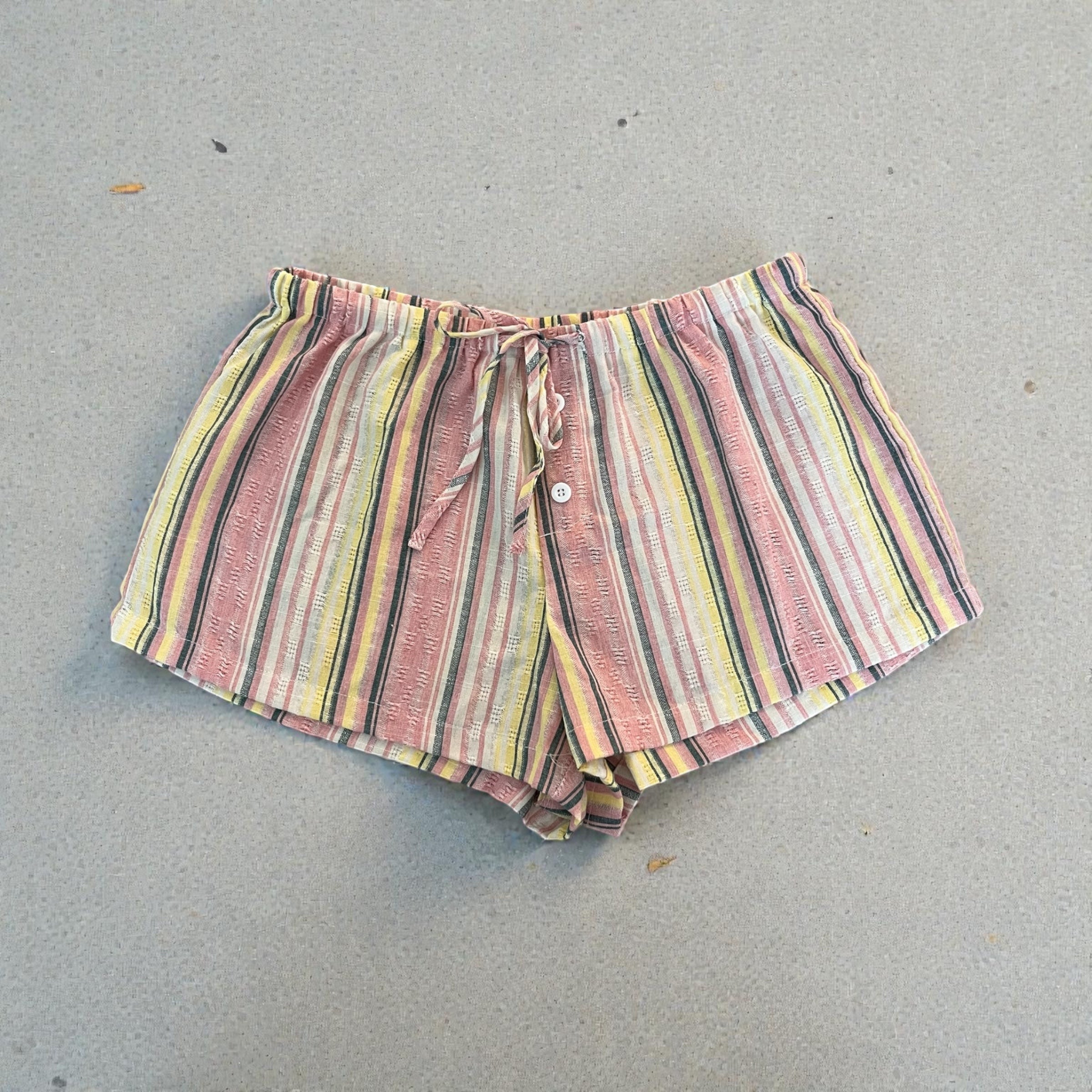 Sunset Tide striped shorts